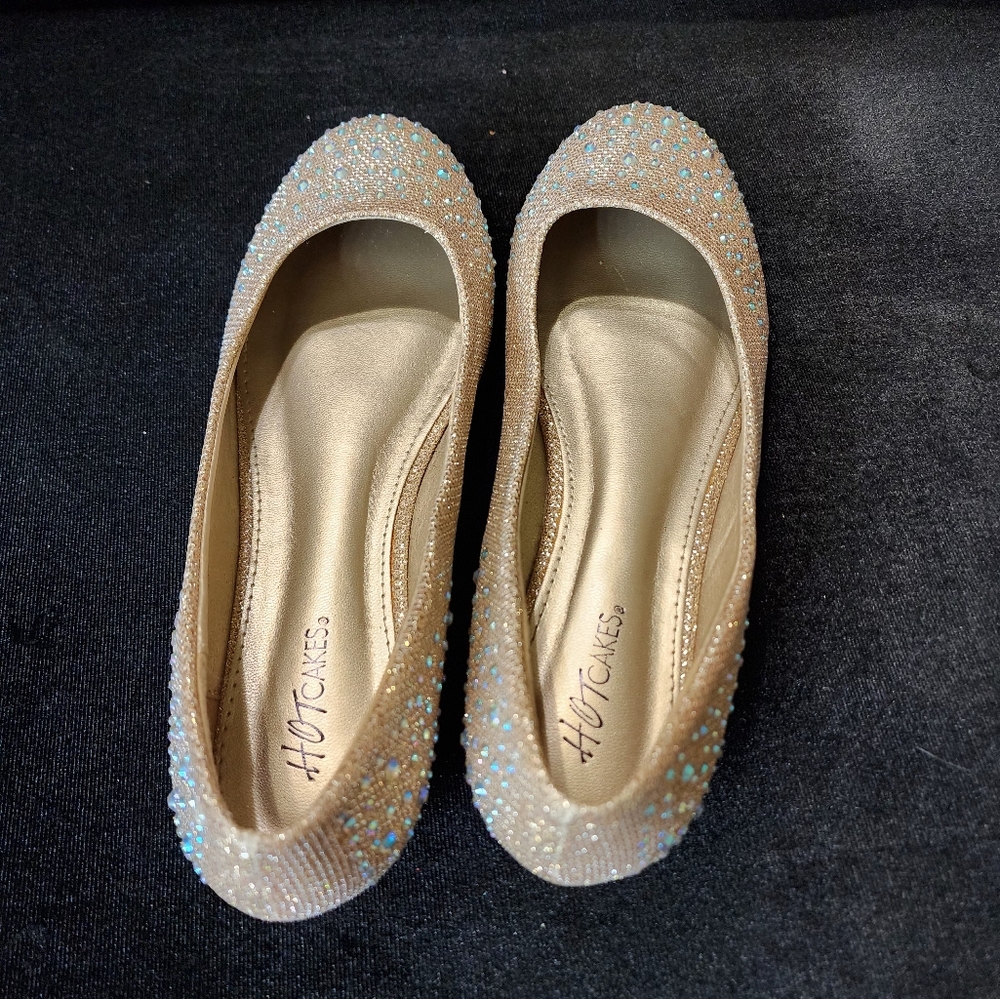 Gold Glitter Flats